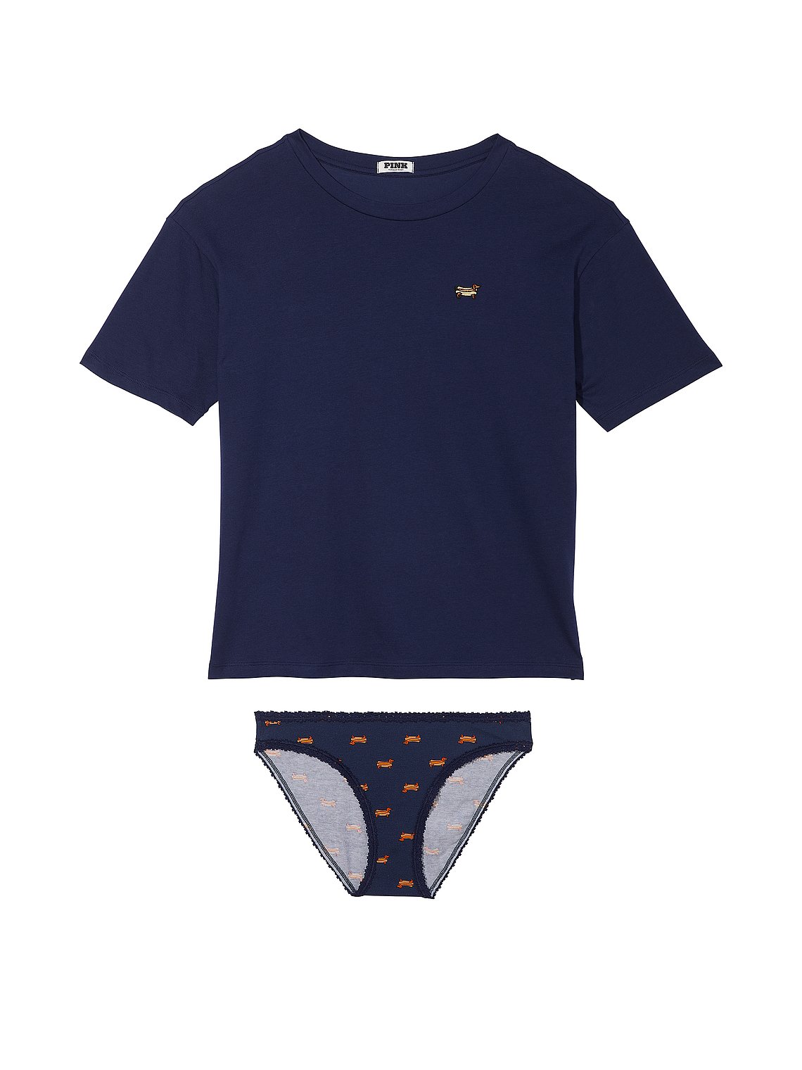 Набір трусики + футболка Pink Cotton Short-Sleeve Tee & Panty Set - Зображення 3