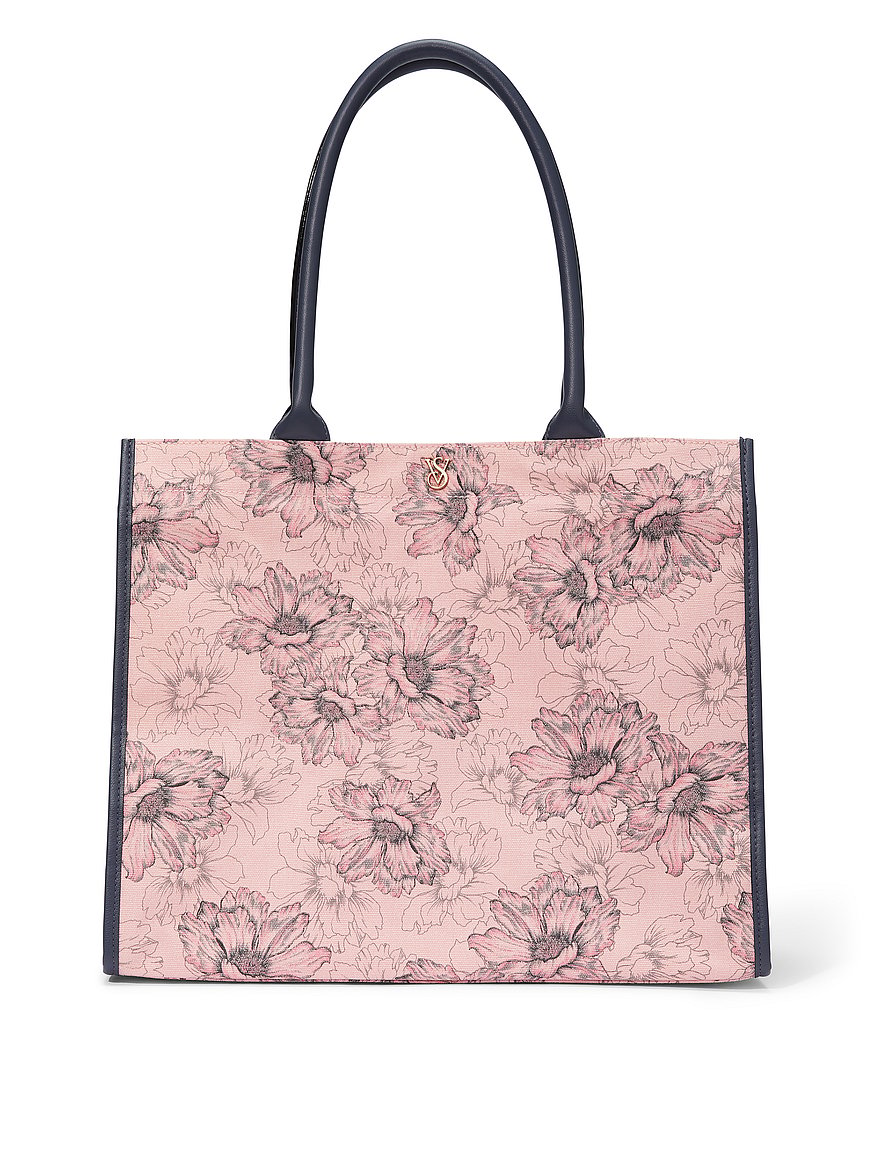 Сумка Victoria's Secret Tote Bag Pink Outline Floral - Зображення 2